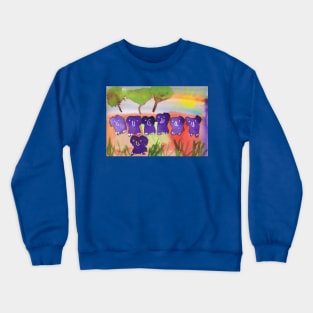 A Look into the Lives of African Baby Elephants Crewneck Sweatshirt